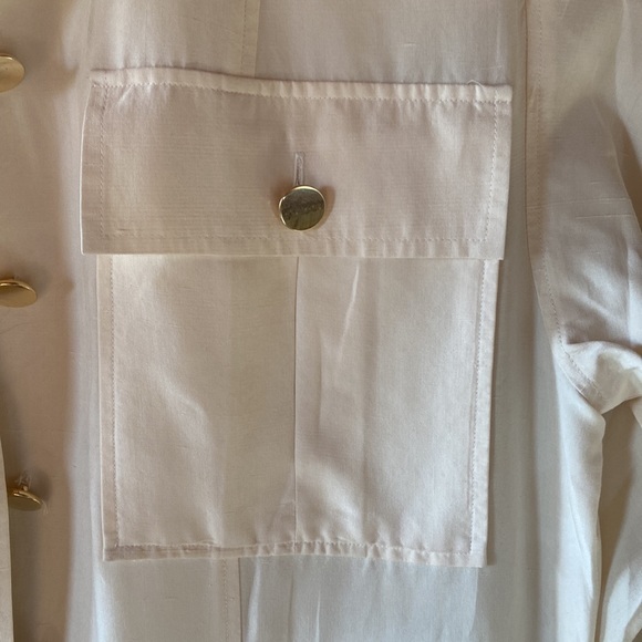 Eleanor P Brenner 100%Silk Women's Belted Shacket Size 10 Vintage - Picture 9 of 11